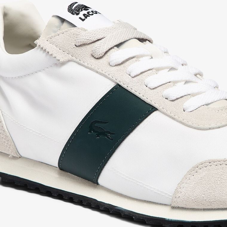 Lacoste Court Pace Tekstil Sneakers Beige Grøn | 4k3oirjX