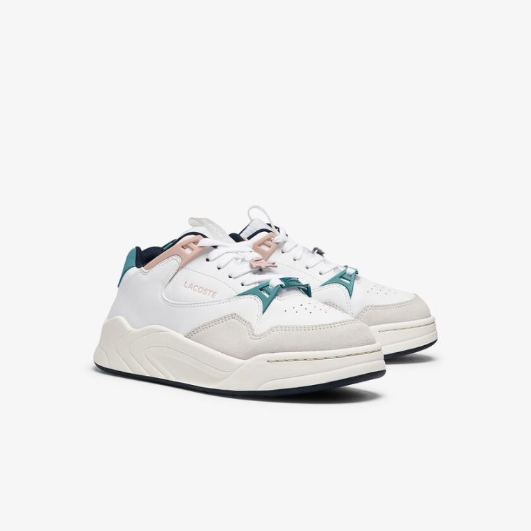 Lacoste Court Slam Syntetisk and Læder Sneakers Hvide Lyserød | uin8zSJK