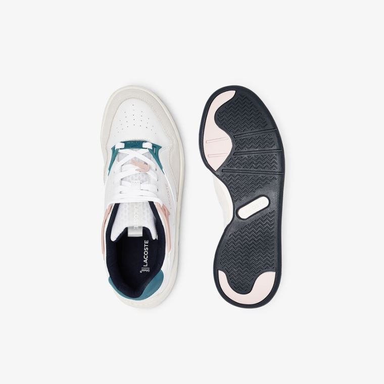 Lacoste Court Slam Syntetisk and Læder Sneakers Hvide Lyserød | uin8zSJK