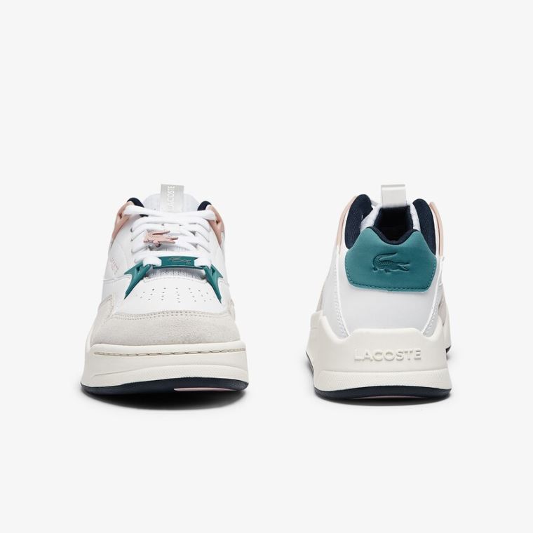 Lacoste Court Slam Syntetisk and Læder Sneakers Hvide Lyserød | uin8zSJK