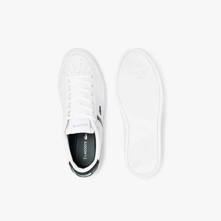 Lacoste Courtline Læder and Tekstil Sneakers Hvide | csBFT3I8