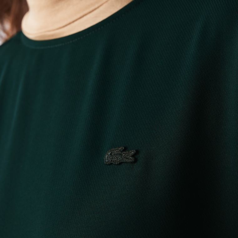 Lacoste Crew Neck Flowy Kjole Grøn | aGHgHSyv