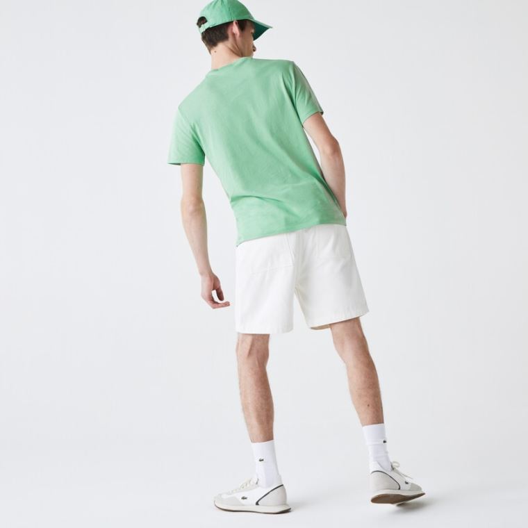 Lacoste Crew Neck Pima Bomulds Jersey T-shirt Grøn | nY94JbEL