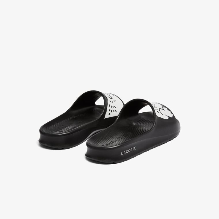 Lacoste Croco 2.0 Syntetisk Print Slides Sort Hvide | fnNDzrY7