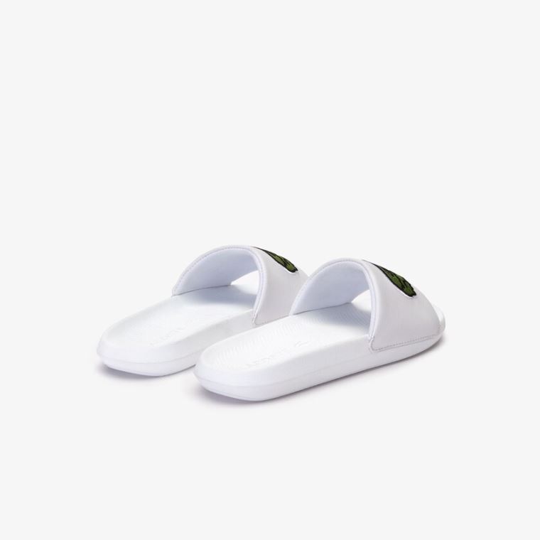 Lacoste Croco Syntetisk Slides Hvide Grøn | 3wmQkVIJ