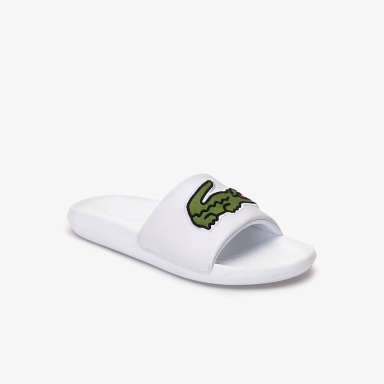 Lacoste Croco Syntetisk Slides Hvide Grøn | 3wmQkVIJ