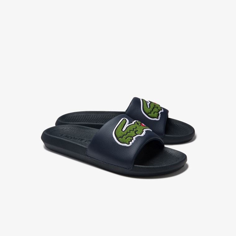 Lacoste Croco Syntetisk and PU Slides Mørkeblå | hZRvWAcX