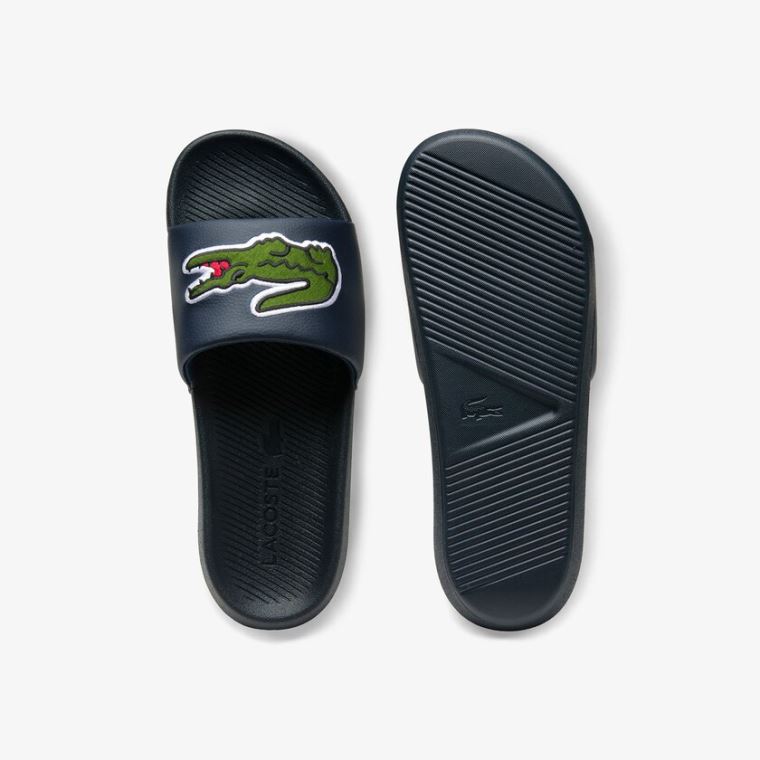 Lacoste Croco Syntetisk and PU Slides Mørkeblå | hZRvWAcX