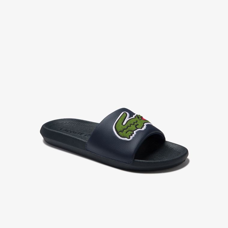 Lacoste Croco Syntetisk and PU Slides Mørkeblå | hZRvWAcX