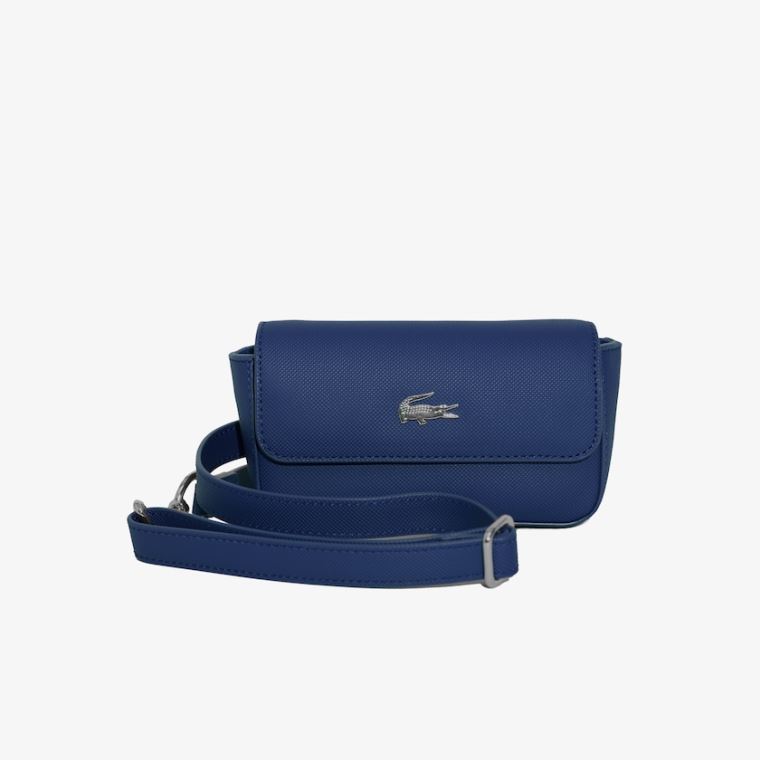 Lacoste Daily Classic Coated Canvas Fanny Pack Mørkeblå | NdzG8MXg