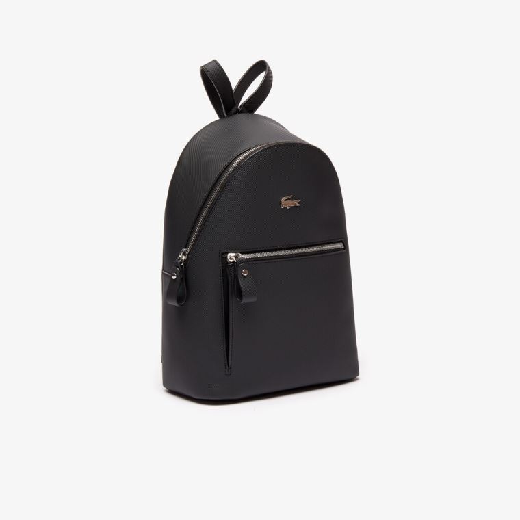 Lacoste Daily Classic Coated Piqué Canvas Backpack Sort | Vn4Y6n4n