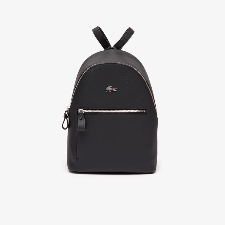 Lacoste Daily Classic Coated Piqué Canvas Backpack Sort | Vn4Y6n4n