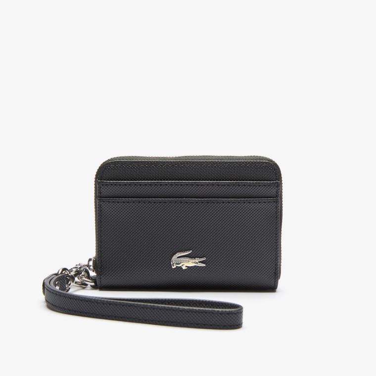 Lacoste Daily Classic Small Coated Piqué Canvas Zip Wallet Sort | 2koMshNB