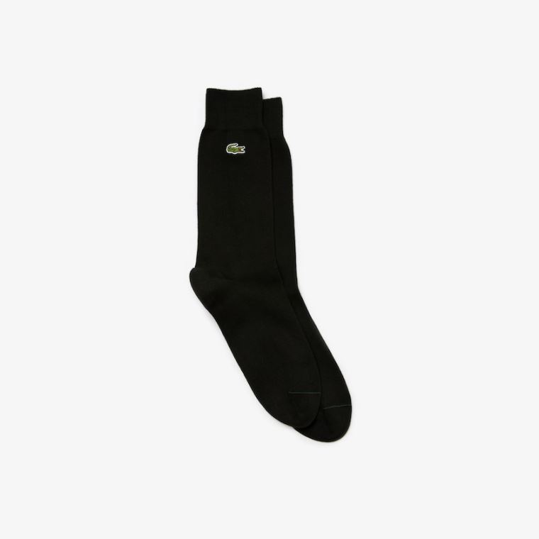 Lacoste Embroidered Crocodile Bomulds Blend Socks Sort | PiG1ZFel