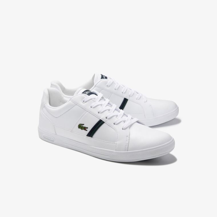 Lacoste Europa Læder Sneakers Hvide | WXro5I14