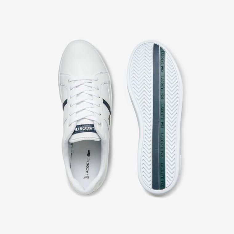 Lacoste Europa Læder Sneakers Hvide | WXro5I14