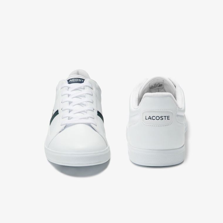 Lacoste Europa Læder Sneakers Hvide | WXro5I14