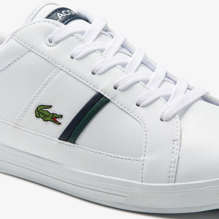 Lacoste Europa Læder Sneakers Hvide | WXro5I14