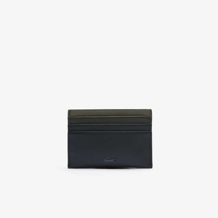 Lacoste Fitzgerald Gradated Læder Card Holder Mørkegrøn | fhEPvNpe