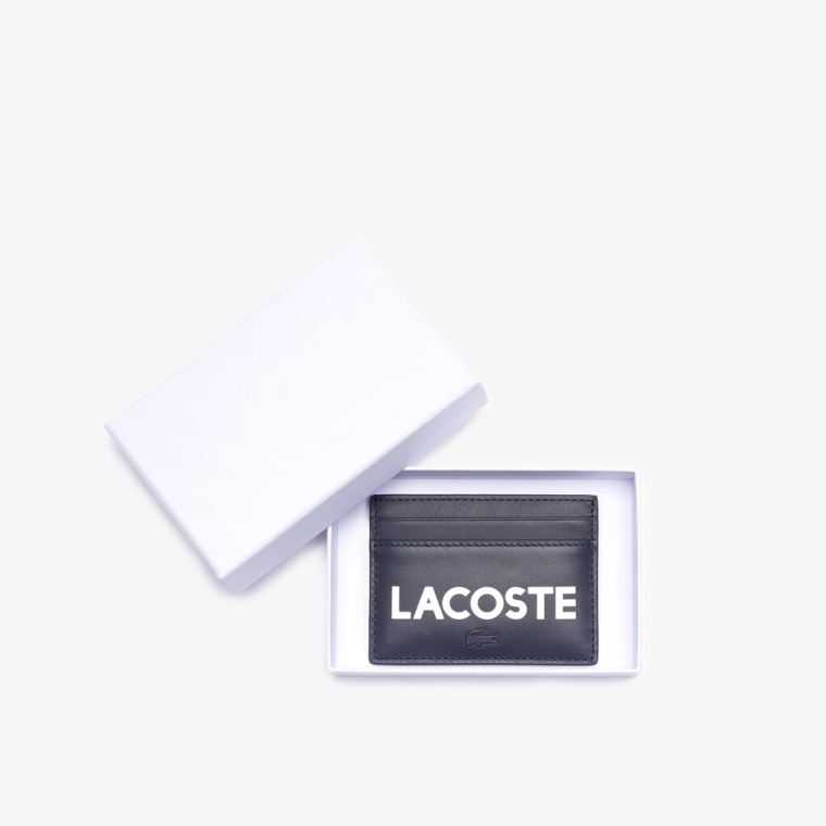 Lacoste Fitzgerald Læder Card Holder Mørkeblå Blå | B8qUXOJa