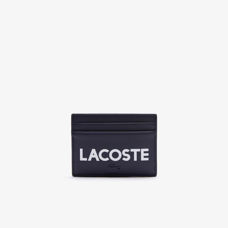 Lacoste Fitzgerald Læder Card Holder Mørkeblå Blå | B8qUXOJa