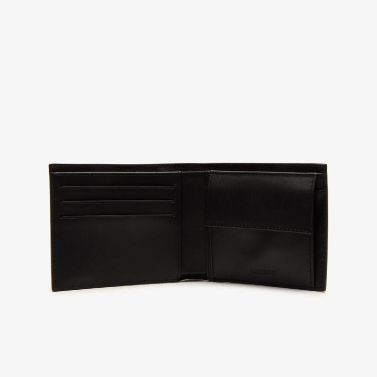 Lacoste Fitzgerald Læder Wallet And Card Holder Set Sort | hBJ9FmSu