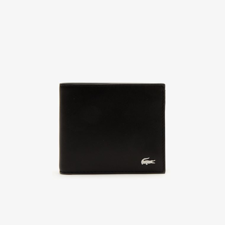 Lacoste Fitzgerald Læder Wallet And Card Holder Set Sort | hBJ9FmSu