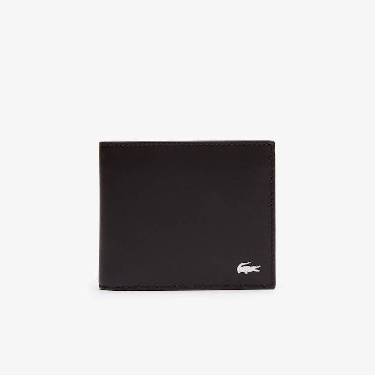 Lacoste Fitzgerald billfold in leather Mørkebrune | bKyDN0Zg