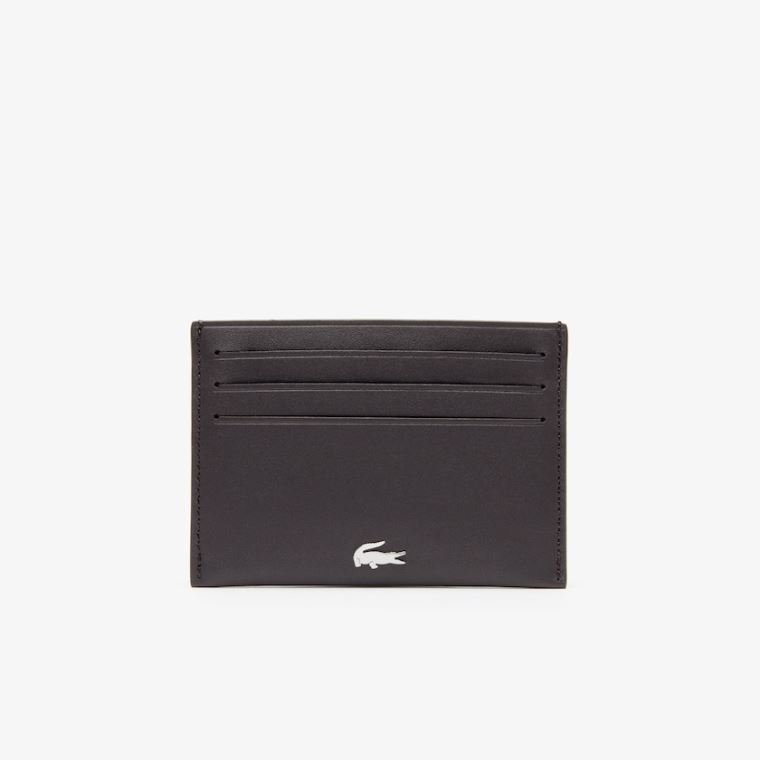 Lacoste Fitzgerald credit card holder in leather Mørkebrune | PVP9v4Pd