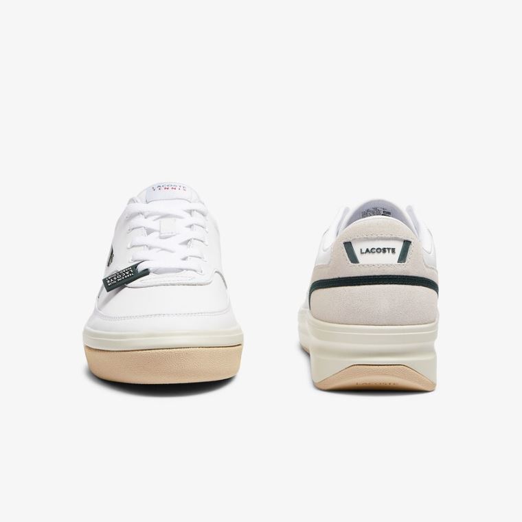 Lacoste G80 Læder and Ruskind Sneakers Hvide | VV2biBt4