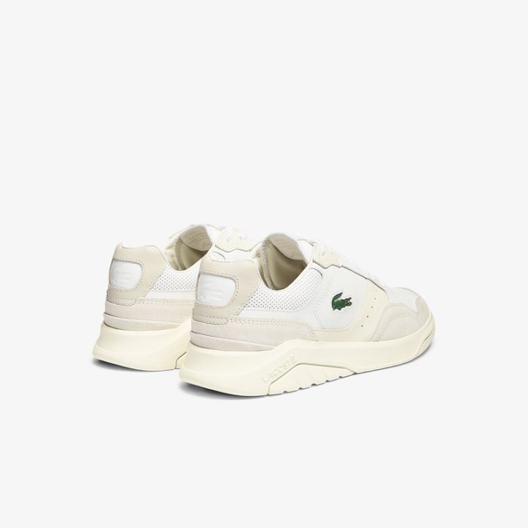 Lacoste Game Advance Luxe Læder and Ruskind Sneakers Hvide Hvide | hJuVZ5ul