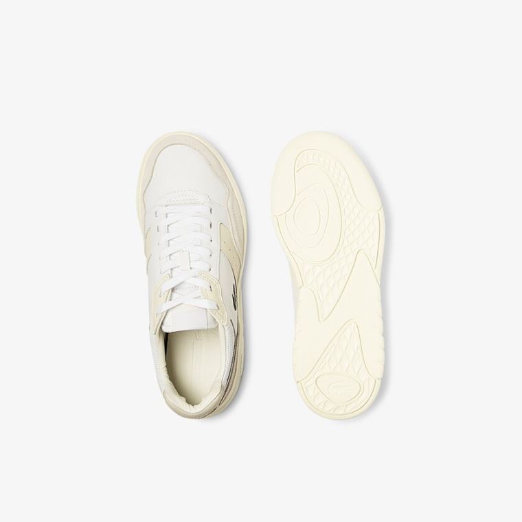 Lacoste Game Advance Luxe Læder and Ruskind Sneakers Hvide Hvide | hJuVZ5ul