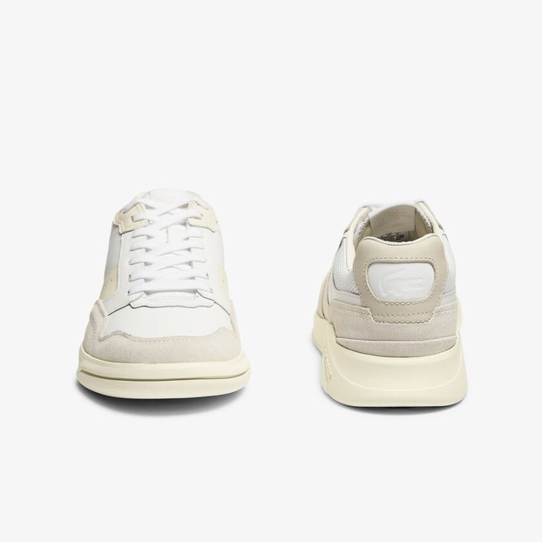 Lacoste Game Advance Luxe Læder and Ruskind Sneakers Hvide Hvide | hJuVZ5ul