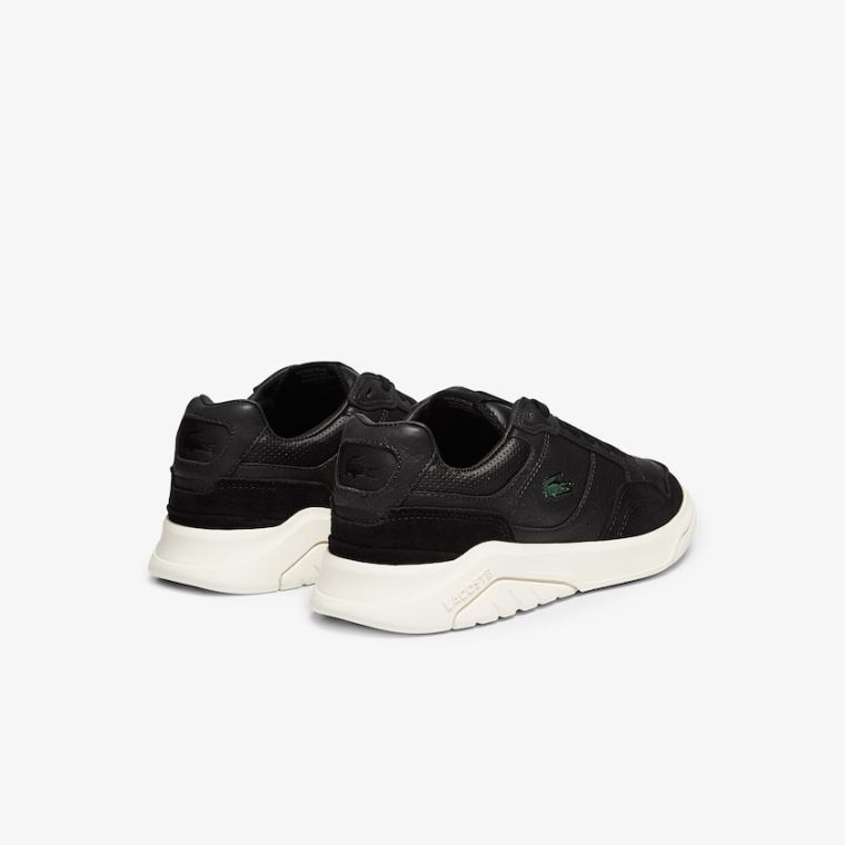 Lacoste Game Advance Luxe Læder and Ruskind Sneakers Sort Grå | mgHAjDgC