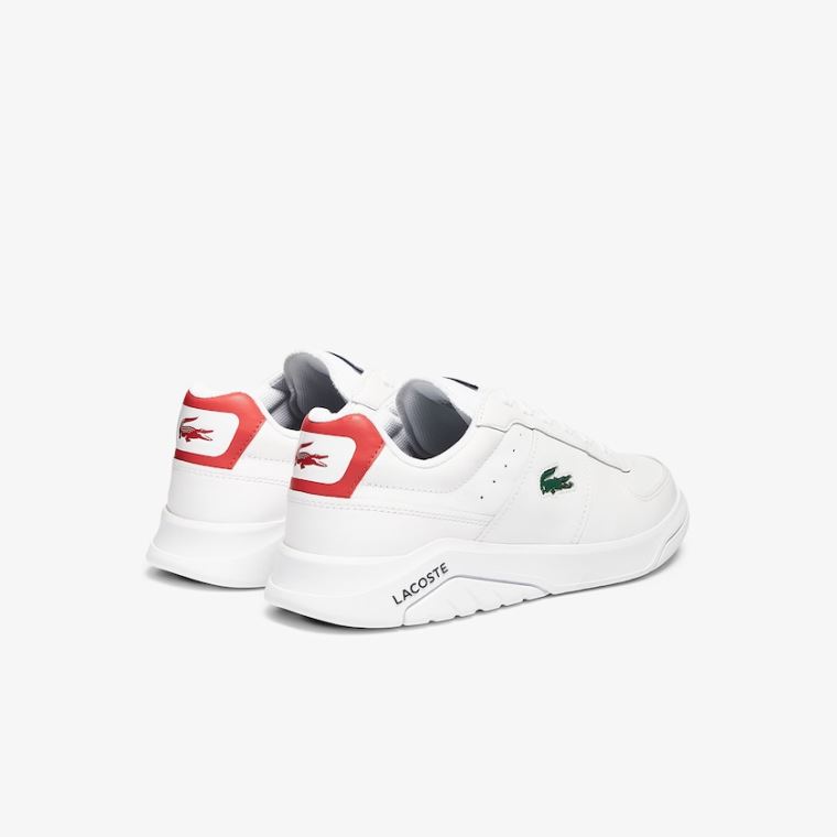 Lacoste Game Advance Læder Sneakers Hvide Beige | 2nZyOSIf