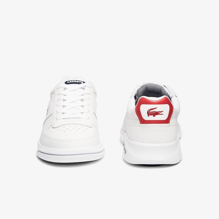 Lacoste Game Advance Læder Sneakers Hvide Beige | 2nZyOSIf