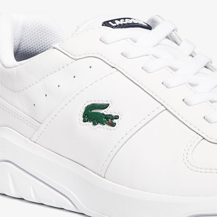 Lacoste Game Advance Læder Sneakers Hvide Beige | 2nZyOSIf