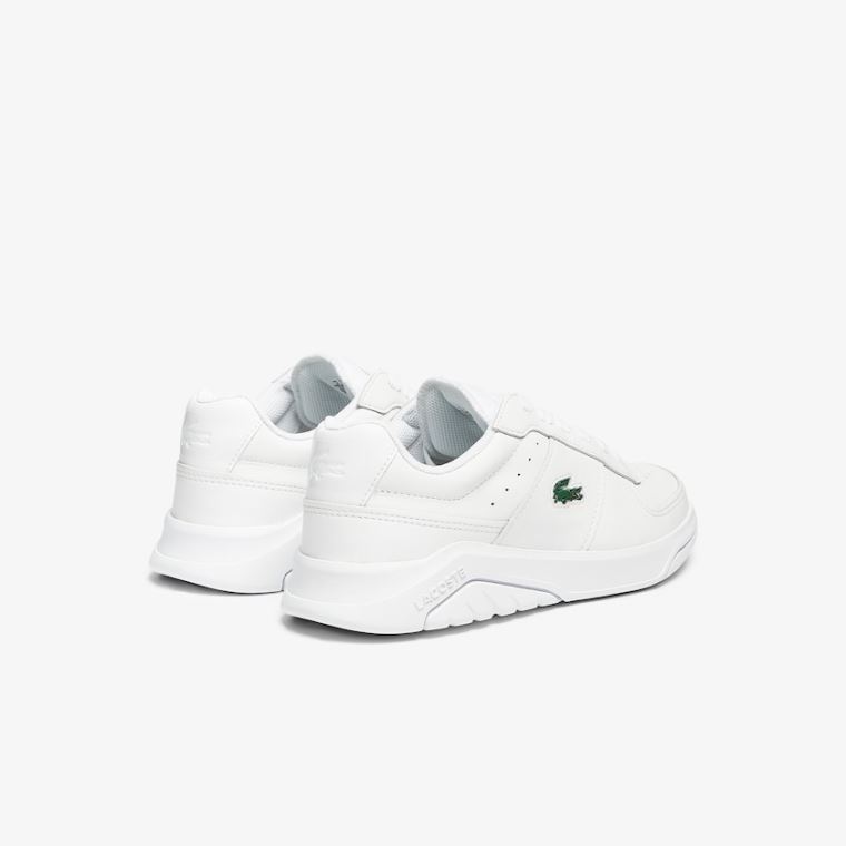 Lacoste Game Advance Læder and Syntetisk Sneakers Hvide | c4WomdVj