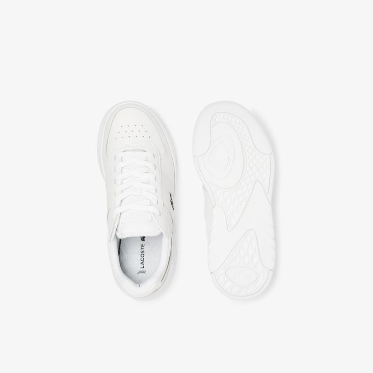 Lacoste Game Advance Læder and Syntetisk Sneakers Hvide | c4WomdVj