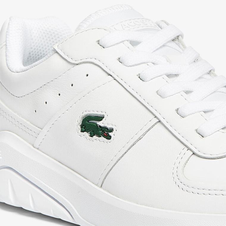 Lacoste Game Advance Læder and Syntetisk Sneakers Hvide | c4WomdVj