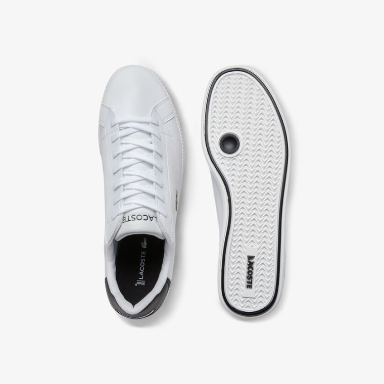 Lacoste Graduate Læder Sneakers Hvide Sort | RBDLKfVn