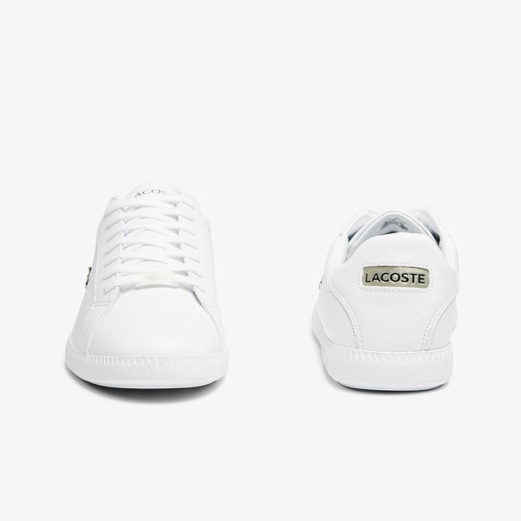 Lacoste Graduate Læder and Syntetisk Sneakers Hvide | 4xScP5Cm