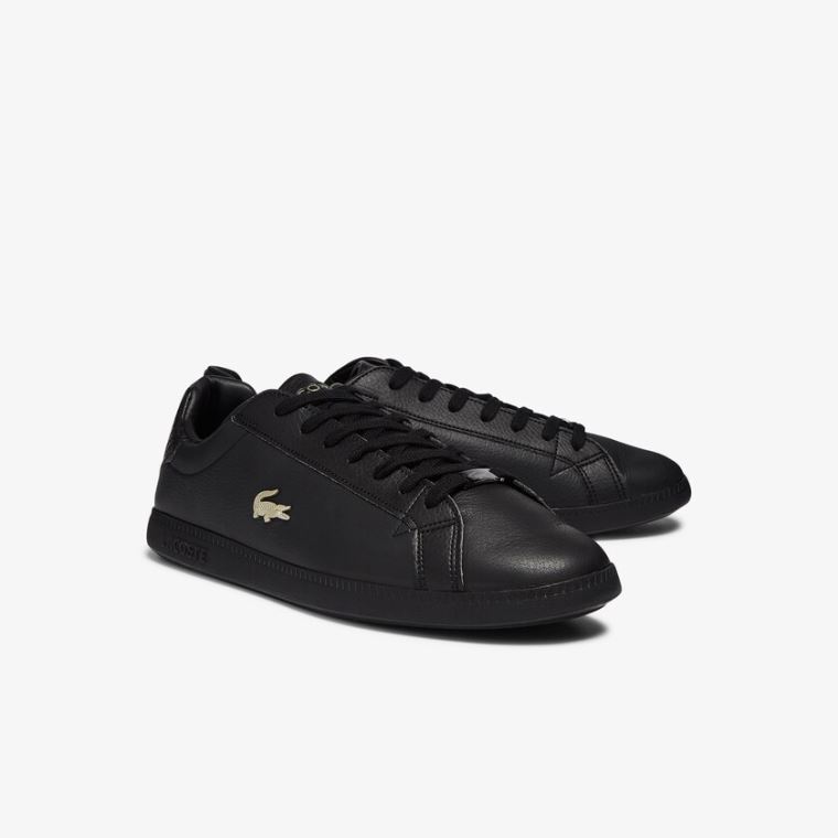 Lacoste Graduate Læder and Syntetisk Sneakers Sort | t824P68Q