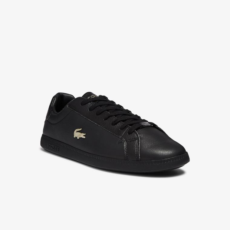 Lacoste Graduate Læder and Syntetisk Sneakers Sort | t824P68Q