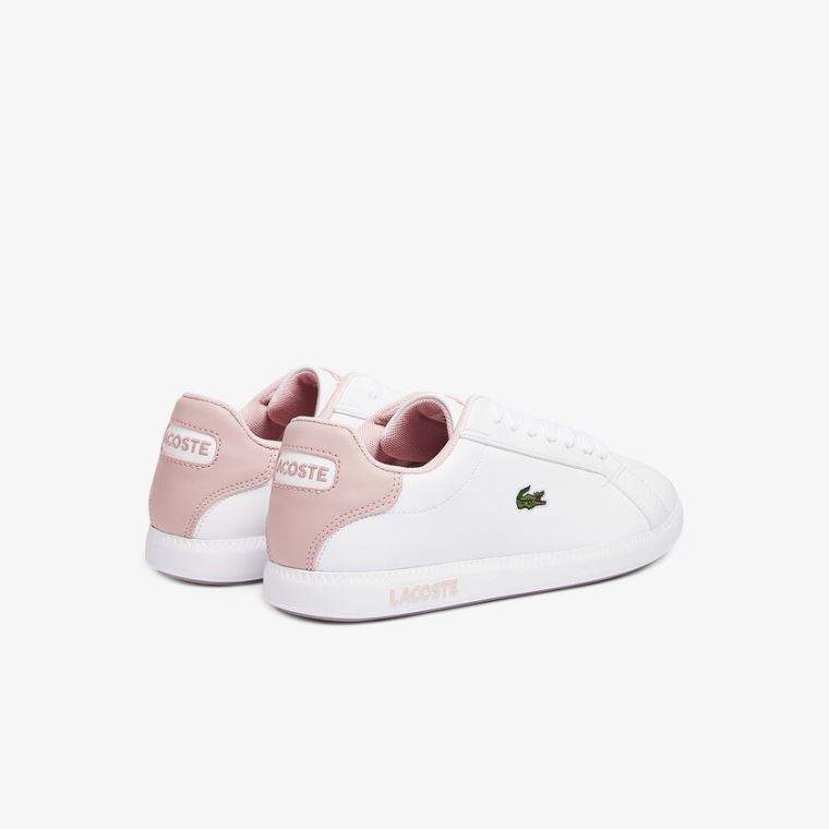 Lacoste Graduate Syntetisk Sneakers Hvide Lyserød | FpCjjJbz