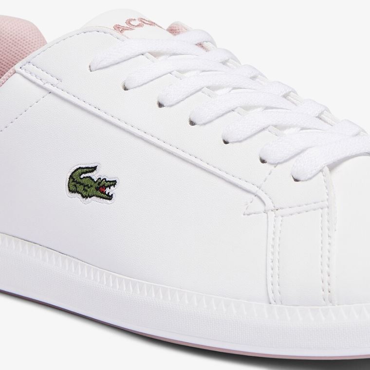 Lacoste Graduate Syntetisk Sneakers Hvide Lyserød | FpCjjJbz