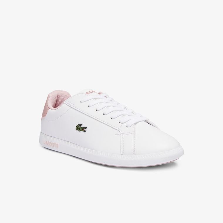 Lacoste Graduate Syntetisk Sneakers Hvide Lyserød | FpCjjJbz