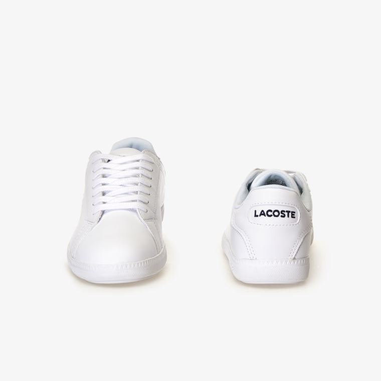 Lacoste Graduate Tonal Læder Sneakers Hvide | Mi4gh3lm