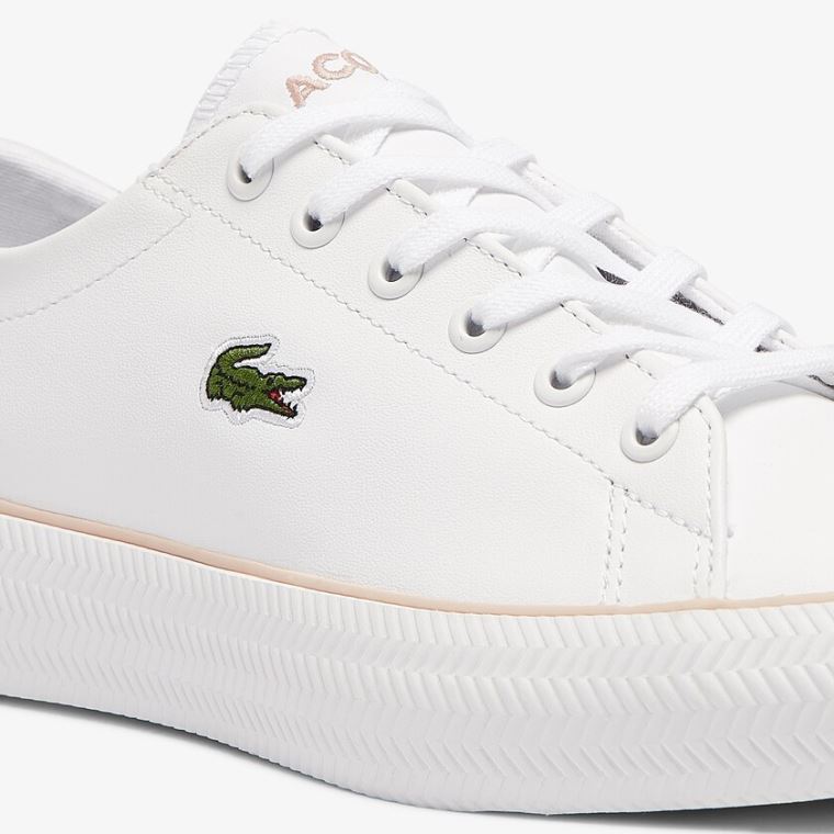 Lacoste Gripshot BL Læder and Syntetisk Sneakers Hvide Lyserød | TX6zsxYU