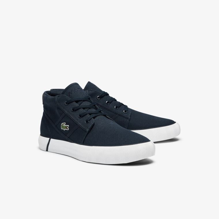 Lacoste Gripshot Canvas and Læder Chukkas Mørkeblå Hvide | HOiG08f8